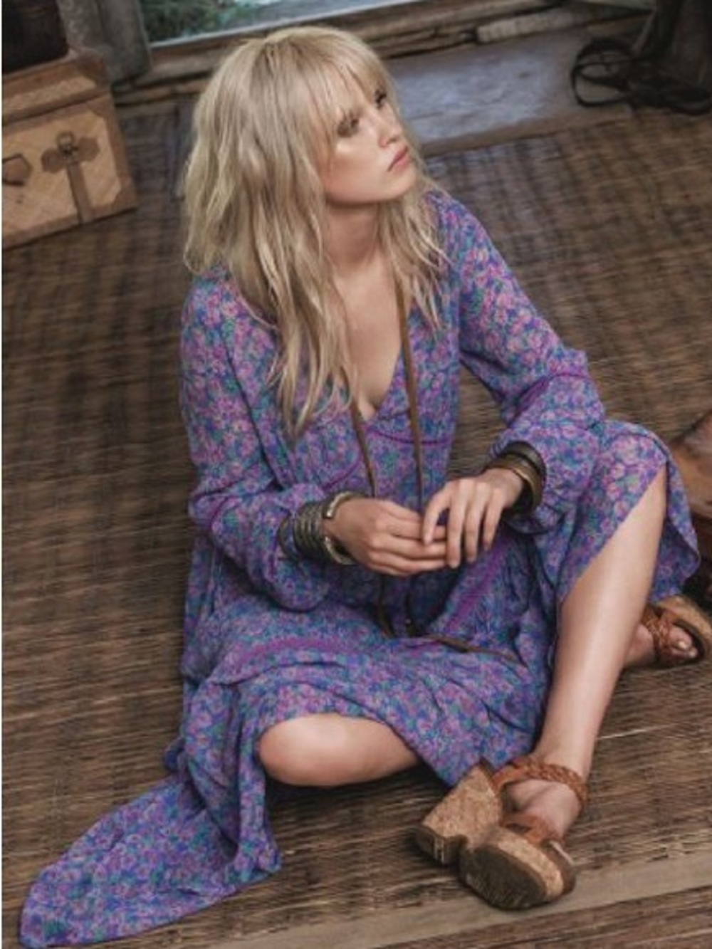 Spell Wildflower Boho Floral Maxi Dress in Purple size medium ๐ - Picture 4 of 15